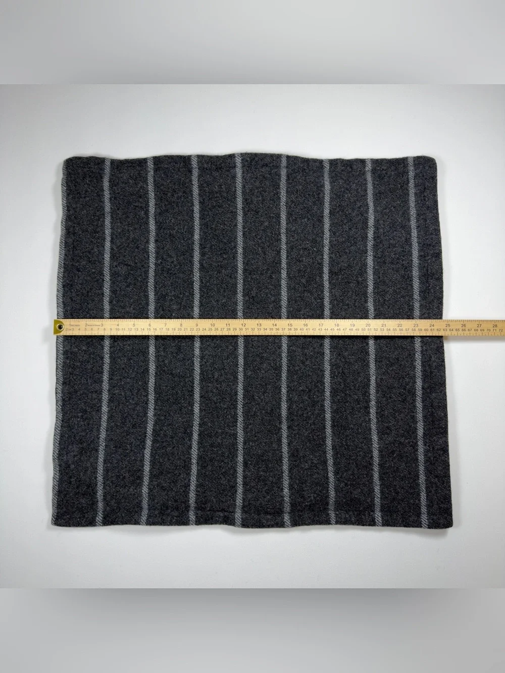 Pendleton Room & Board 1 Wool Blanket & 2 Shams Set Irving Stripe 79x82 Grey USA